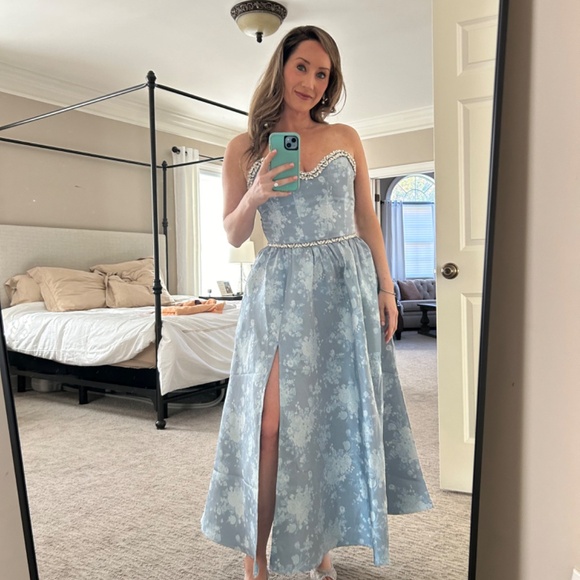 V Chapman Lucia dress in denim blue - Picture 4 of 4